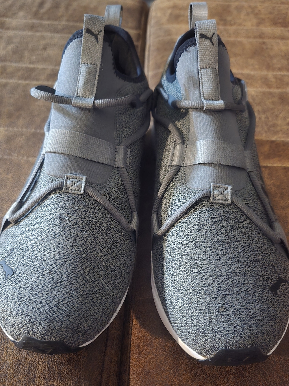 Puma Men’s Grey Knit Slip-On Athletic Shoes Size 12